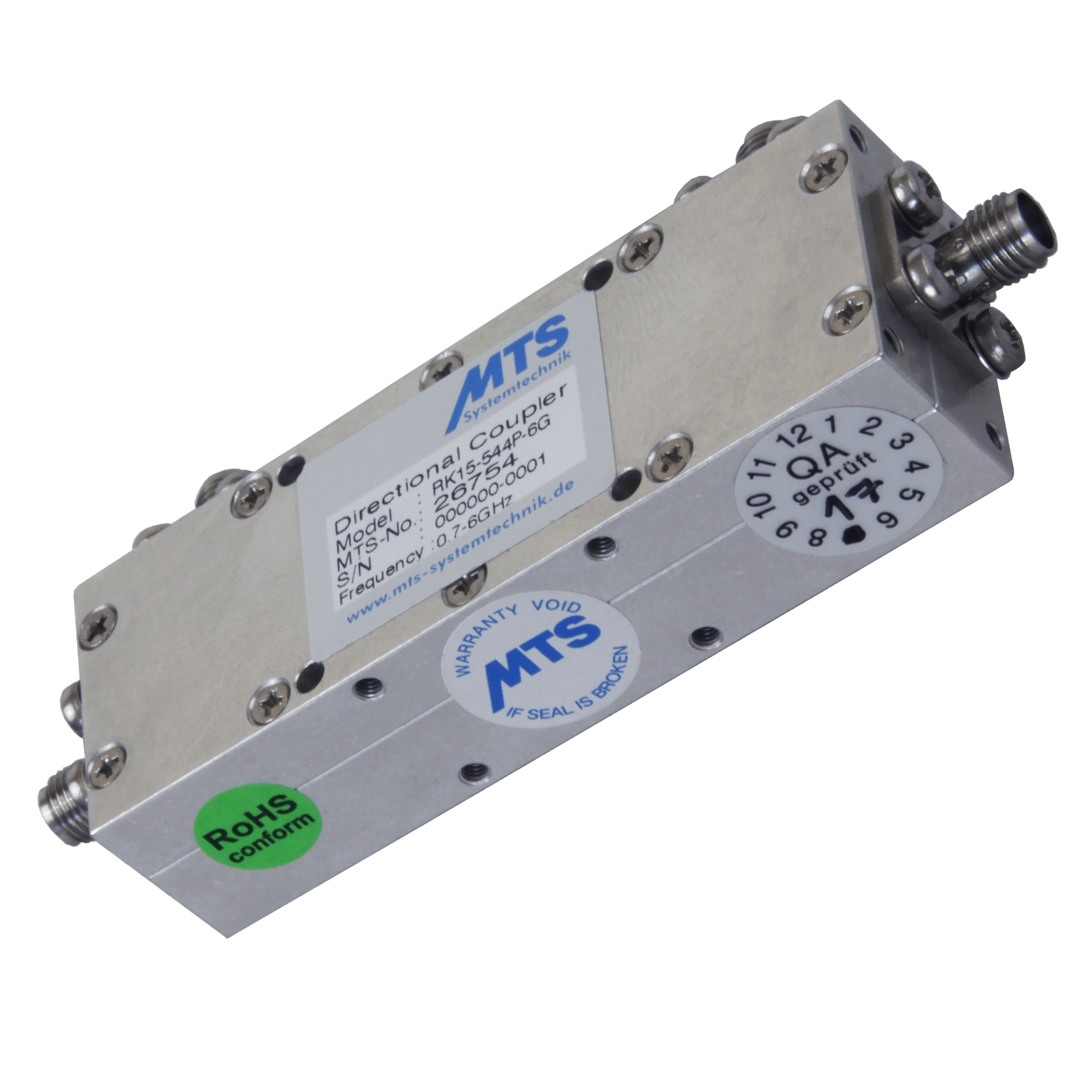 Directional coupler for LTE and Wi-Fi, RK15-544P-6G – MTS Systemtechnik